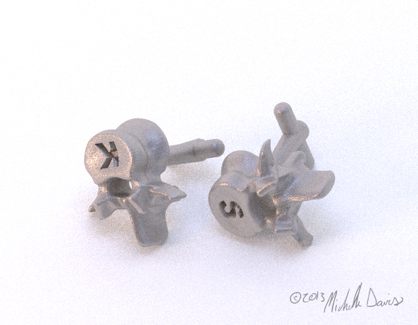 L3 Vertebra cufflink by michelle davis photo 2
