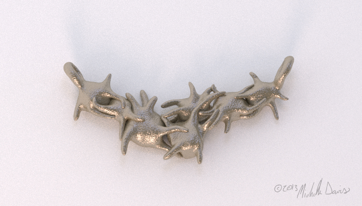 Platelet necklace render 1 by Michelle Davis