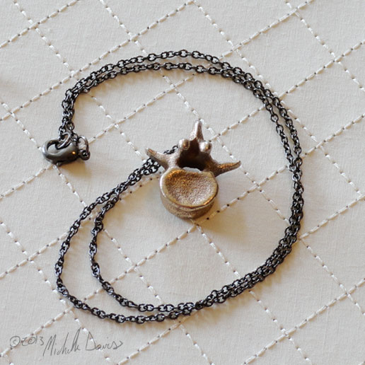 L3 vertebra pendant in photo 4 by michelle davis