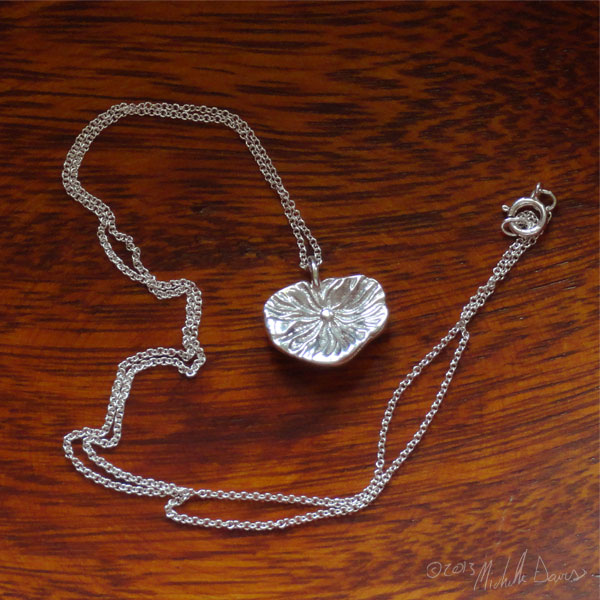 Mirasmiellus fungi mushroom pendant with chain by michelle davis