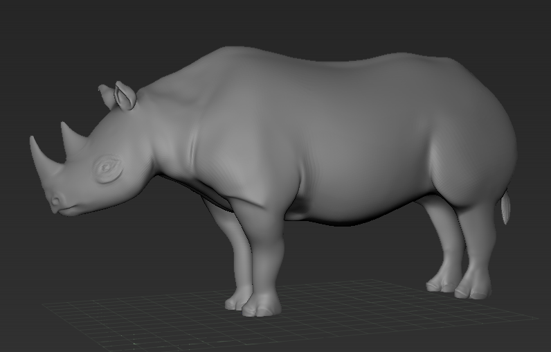 basic rhino sculpt in zbrush by michelle davis