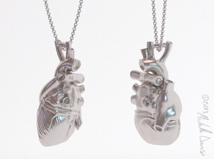 heart pendant renders