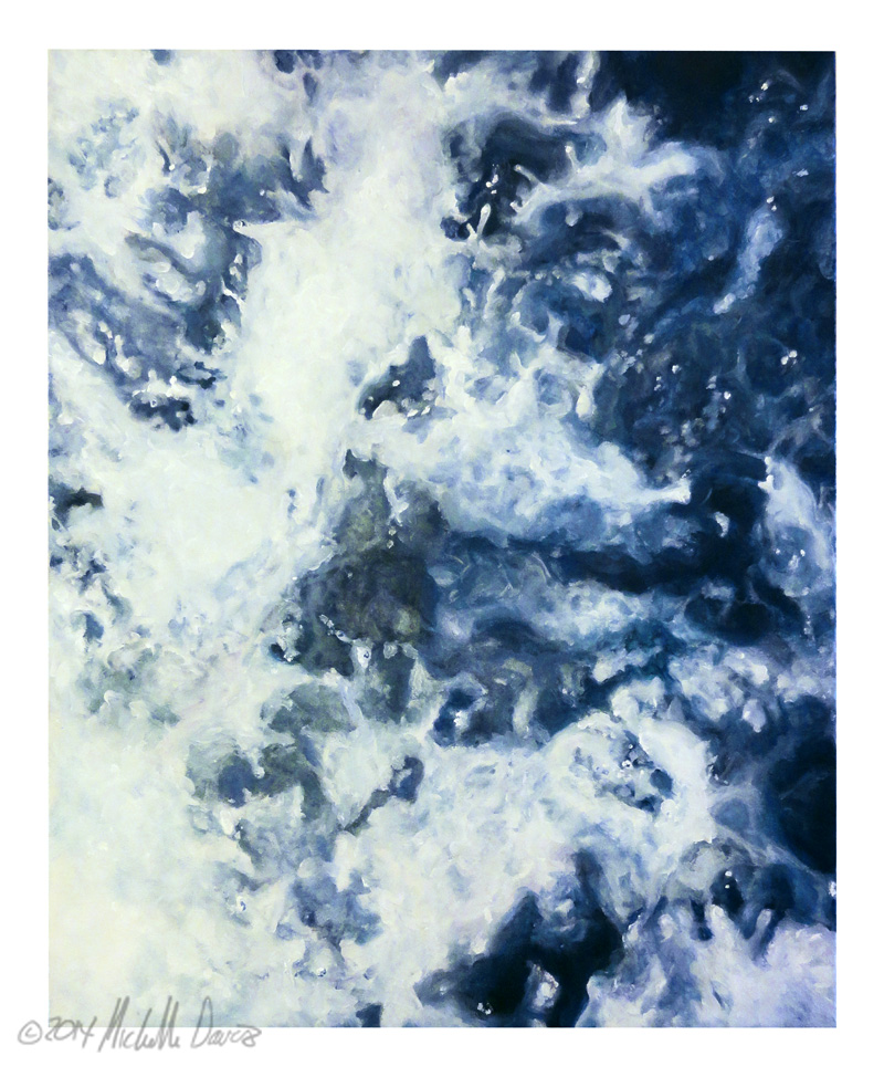 acrylic painting by Michelle Davis: water study #1